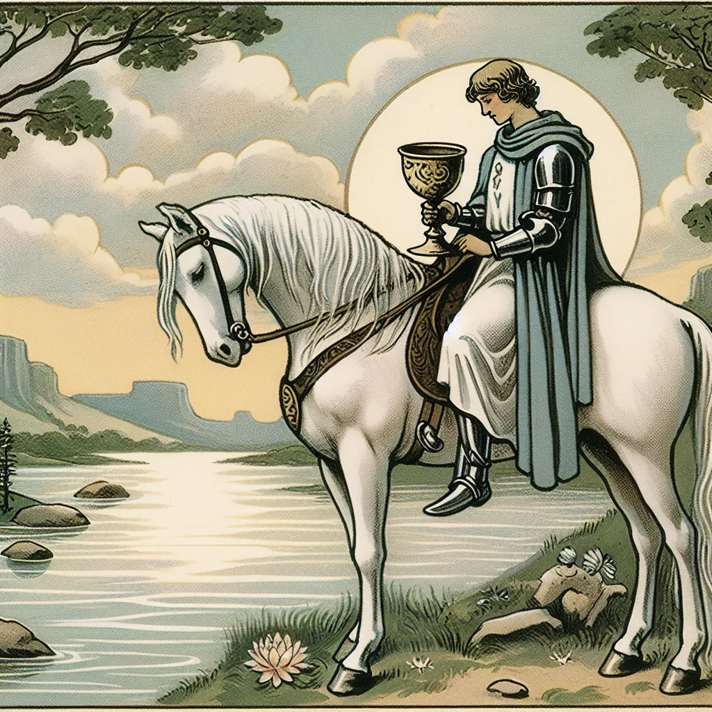 Arcanes mineures - Série Coupes - Cavalier