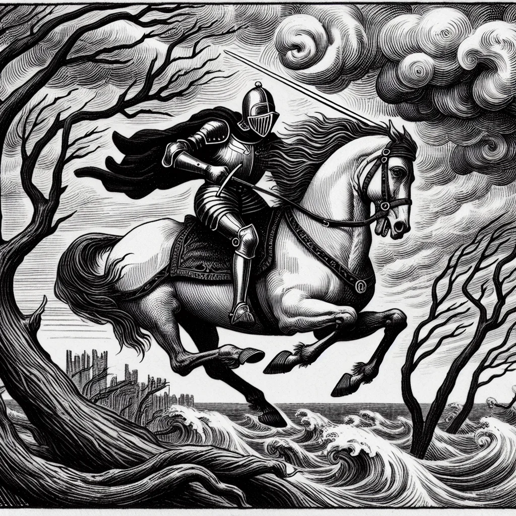 Arcanes mineures - Série Épées - Cavalier